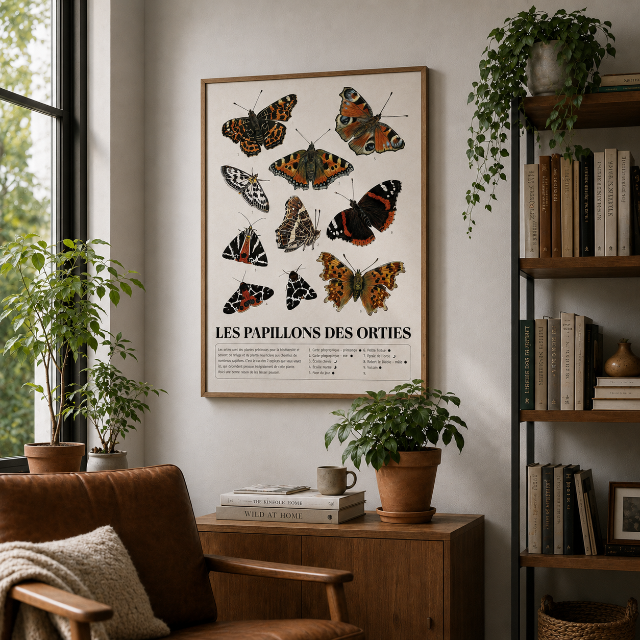 Les Papillons des Orties — Affiche naturaliste illustrée